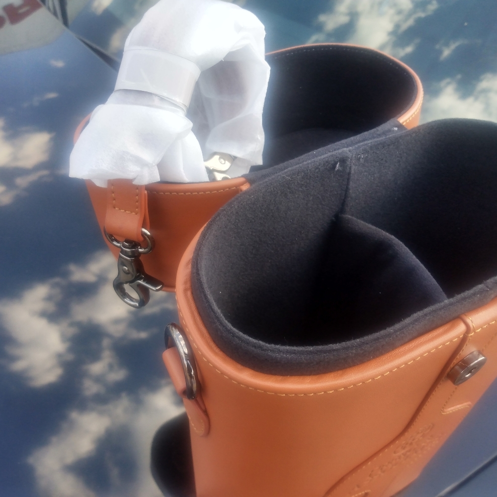 Wine Leather Double Carry Case - Picture 6 of 11